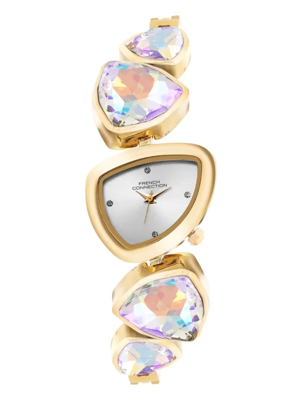 French Connection Asymra Sunray Silver Dial with Crystal Bracelet Analog Watch for Women – FCN0205GM Rs. 2098