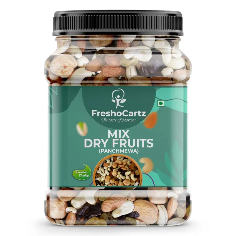 FreshoCartz Mix Dry Fruit 250GM | Mixture of Nuts and Dry Fruits | Panchmewa | Nutmix | Almonds, Cashew Nuts, Black Raisins, Green Raisins, Apricots Rs. 199