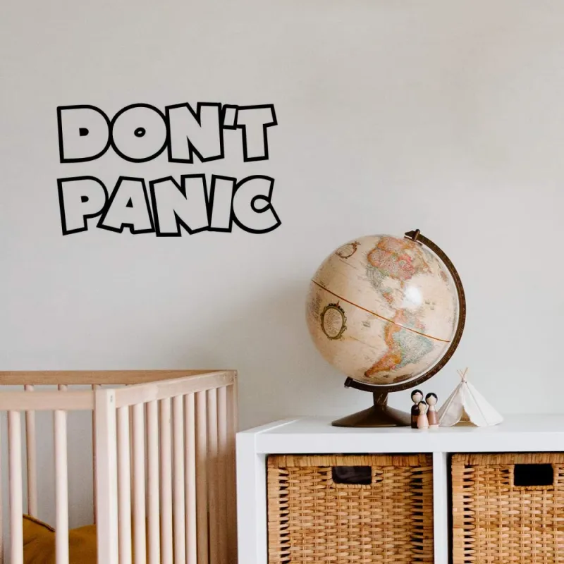 Gadgets Wrap Wall Decals 29CM Wall Stickers Black Color – (Don’t Panic Hitchhikers Guide Galaxy) Rs. 38