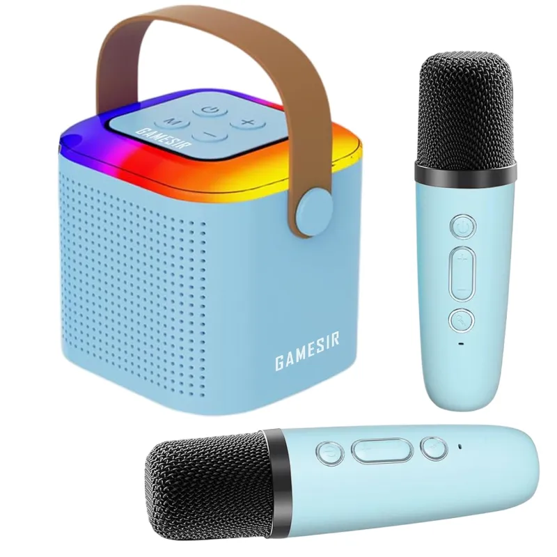 GameSir JollyBeats Wireless Karaoke Machine, Portable Bluetooth Speaker with 2 Mics, 3D LED Lights, 5 Voice Effects, 10W HD Sound, 10H Battery,Fun Rs. 769