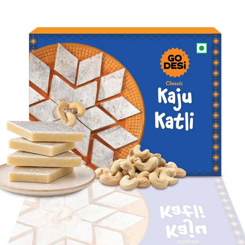 GO DESi Classic Kaju Katli -180 grams | No Artificial Flavours | Rich, Nutty Taste | Sweets | Mithai Rs. 164