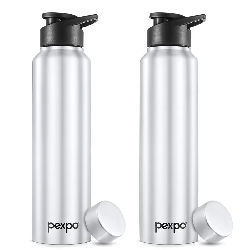 Go24 pexpo Stainless Steel Water Bottle Chromo Silver 950ml Rs. 509
