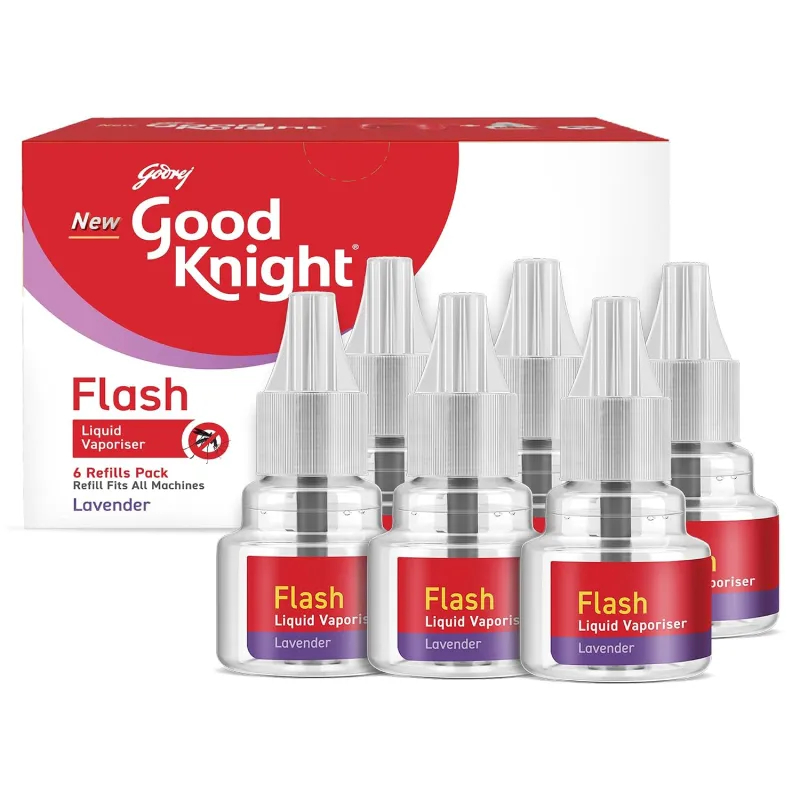 Good Knight Flash Liquid Vaporiser | Pack of 6 (45ml Each) | Lavender Fragrance | 2x Faster Than Before | Mosquito Repellent Refill | India s Most Rs. 370