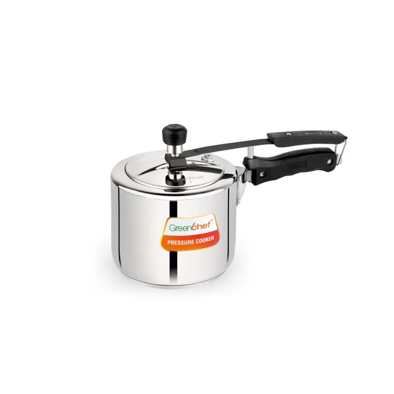 Greenchef Stainless Steel Inner lid pressure cooker 3 litre – Classic, ISI certified, Induction and Gas compatible, Glossy Finish, triply bottom, Rs. 1099
