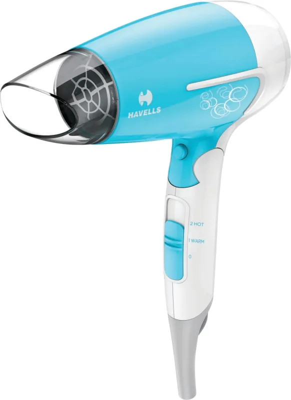 Havells HD3151 1200 W Foldable Hair Dryer; 3 Heat (Hot/Cool/Warm) Settings Including Cool Shot Button; Heat Balance Technology, Turquoise Rs. 799