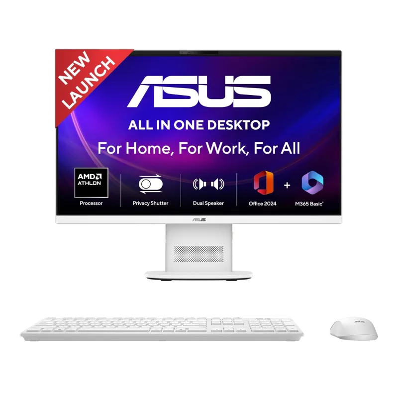 [HDFC CC] ASUS VM240FA (2026), AMD Athlon Silver 10, AMD Radeon iGPU, 8GB RAM, 512GB SSD, FHD, 23.8″(60.4 cm), Windows 11 Home, M365 Basic(1 Year),Office 2024, Rs. 63240