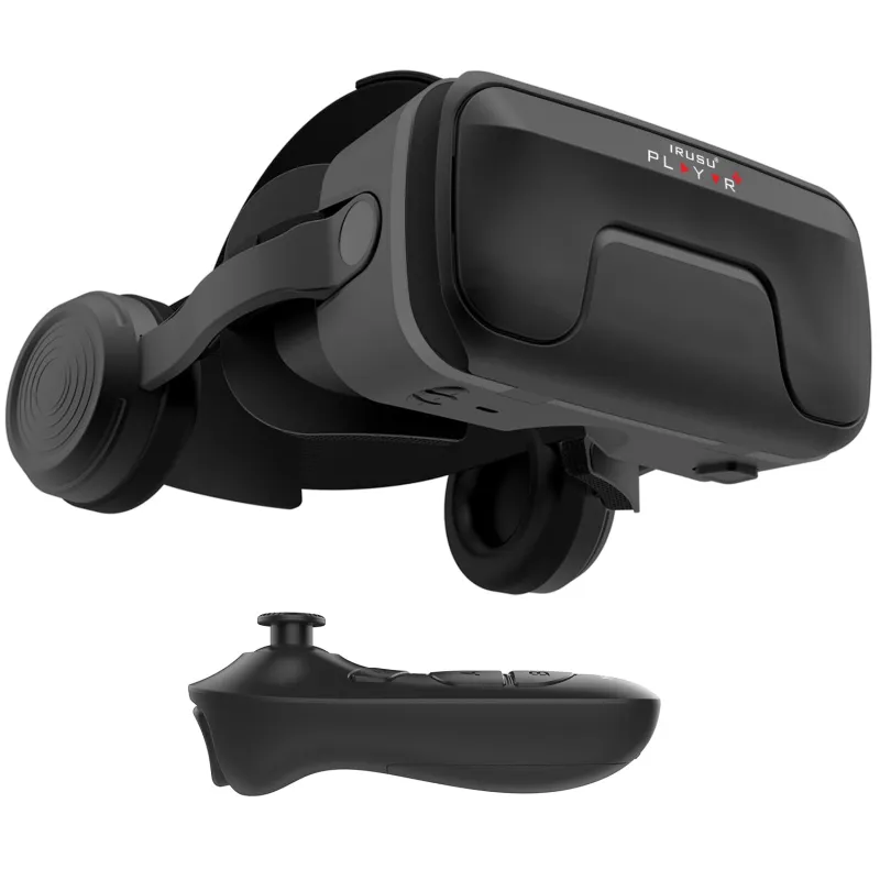 [HDFC CC] Irusu Play VR Ultra 3D VR Headset for Mobile – Virtual Reality Headset with 40MM HD Anti blueray Coated Lens,Controller,Stereo Headphones,Type C Rs. 2592