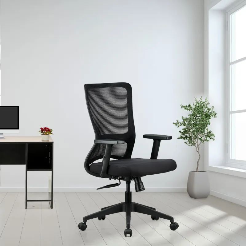 [HDFC CC OFFER] Featherlite Comet Office Medium Back Mesh Chair, Black Rs. 6741