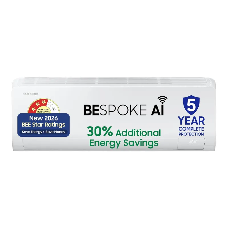 [HDFC NC EMI] Samsung 1.5 Ton 3 Star Bespoke AI Inverter Smart Split AC (2026 Model, WiFi, Energy Saving, Voice Control, Powerful Cooling, Copper, Digital Rs. 28240