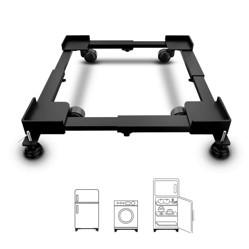 Hipkoo Adjustable Washing Machine Stand with Wheels | Heavy Duty Steel Trolley for 7–12 Kg Top/Front Load Washer, Fridge & Dishwasher, 360° Rotating Rs. 365