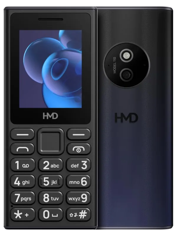 HMD 110 Keypad Mobile Phone with Rear Camera | Dual SIM, Long Lasting Battery, Durable Design, Wireless FM Radio, English Phone Talker, 1-Year Rs. 1099