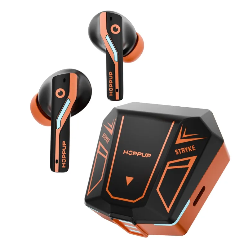 HOPPUP Stryke S2 Gaming Earbuds, 35ms Low Latency, Bluetooth v6.0, 13mm Drivers, 60H Playtime, RGB LED, Type-C Fast Charging, TWS Wireless Earphones