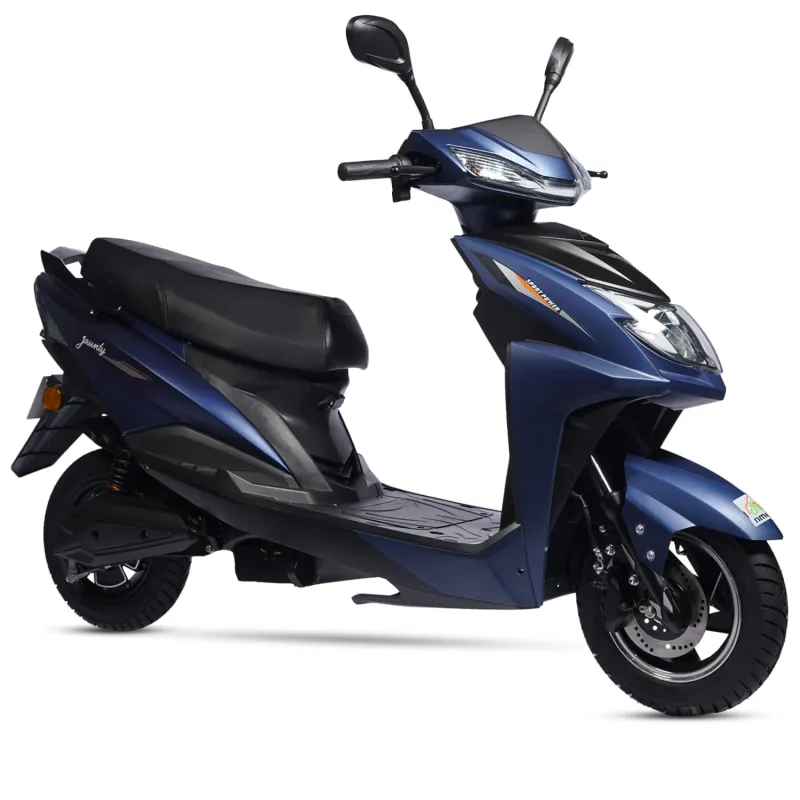 [ICICI/AXIS Card Offer] AMO Jaunty Low Speed Electric Scooter Non-RTO 70Km-80 Km Range, Blue with Lead Acid Battery And Portable Charger Rs. 49500