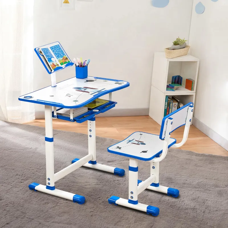 [ICICI/Axis CC] Amazon Brand – Jam & Honey Kids Functional Desk and Chair Set, Height Adjustable Children School Study Table with Book Holder Slot | Age 3+ Years Rs. 2790
