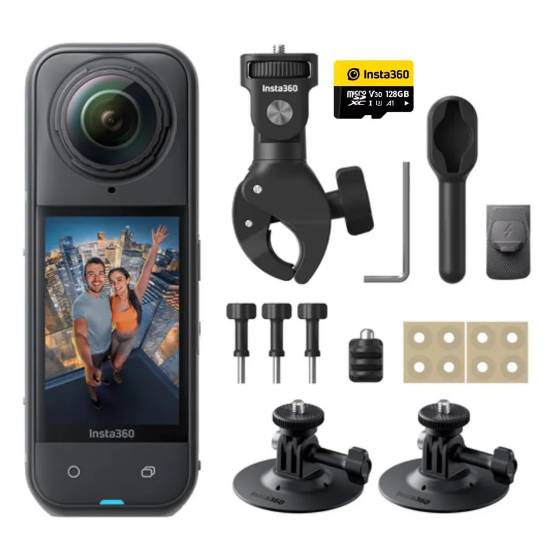 [ICICI / AXIS CC EMI] Insta360 X5 Motorcycle Bundle- Waterproof 8K 360° Action Camera, Leading Low Light, Invisible Selfie Stick Effect, Rugged and Replaceable Lens, Rs. 48990