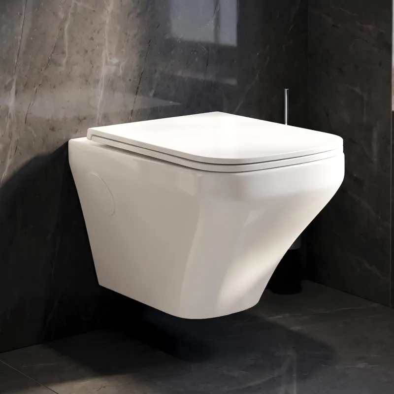[ICICI/Axis CC] WASSMIST Commodes Toilet Wall Hung, P Trap, Rimless System with Soft Close Seat Rs. 3807