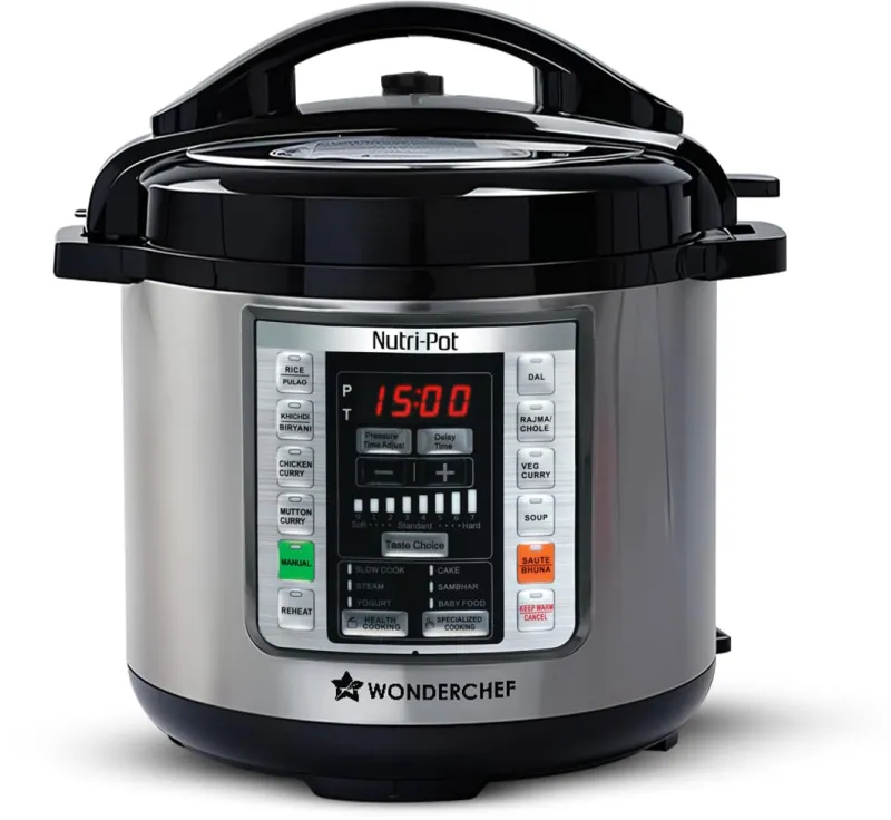 [ICICI/Axis CC] Wonderchef Nutri-Pot Electric Pressure Cooker with 7-in-1 Functions|18 pre-set functions|Pressure Cooking, Saute/Pan Frying, Slow Cooking, R-41236756 Rs. 4950