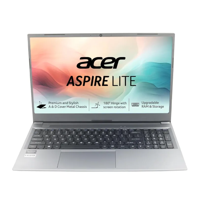 [ICICI CC] Acer Aspire Lite, AMD Ryzen 3-5400U, Office 2024 + M365 Basic, 8GB RAM/512GB SSD, Full HD IPS, 15.6″/39.62 cm, Windows 11 Home, Steel Gray, 1.59 KG, Rs. 39490