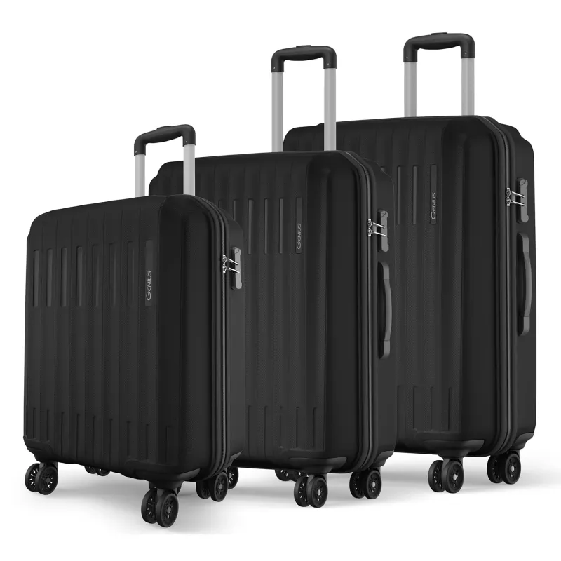 [ICICI CC] Safari Genius Alley Set of 3 (Cabin + Medium + Large) Trolley Bags, Hard Case Polypropylene, 4 Wheels, 360 Degree Wheeling Luggage, Suitcase for Rs. 3591