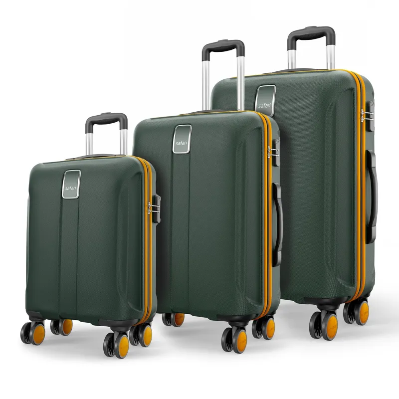 [ICICI CC] Safari Thorium Neo 8 Wheels Spinner Set of 3 Trolley Bags, Hard Case Polycarbonate, 360° Wheeling Carry on & Check-in Luggage for Men & Women, Rs. 4589