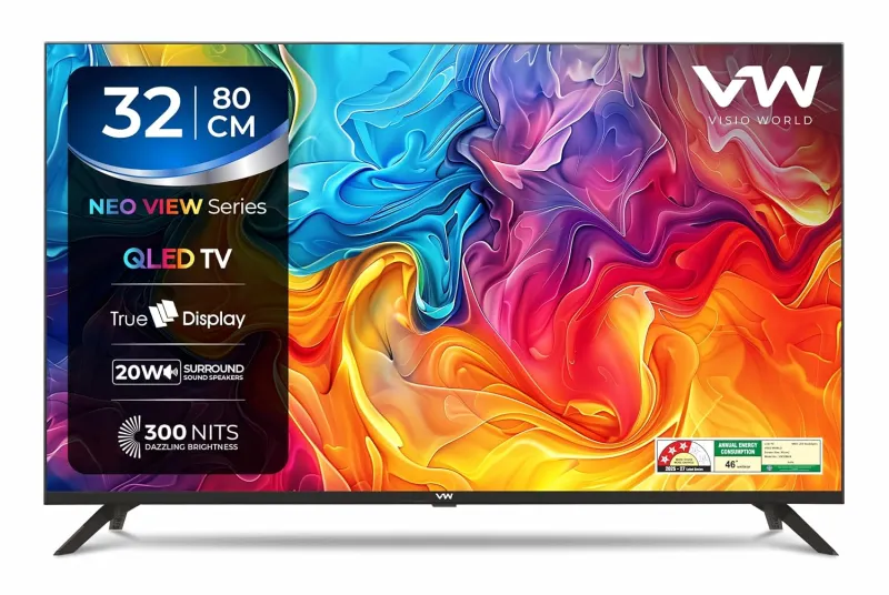 [ICICI CC] VW 80 cm (32 inches) Smartchoice Frameless Series HD Ready QLED TV VW32MAX Rs. 6930