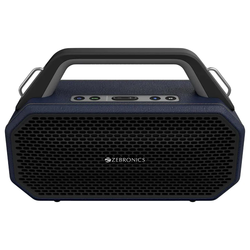 [ICICI CC] ZEBRONICS Prima, Portable Bluetooth Speaker, 90 Watts, Upto 9 Hours Playback, Dual 11.8cm Drivers, Dual Passive Radiators, BTv5.4 | TWS | AUX | USB,