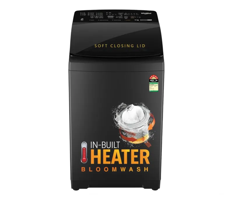 [ICICI NC EMI] Whirlpool 11 Kg 5 Star BloomWash Magic Clean Pro Fully Automatic Top Load Washing Machine (MAGIC CLEAN BW PRO H 11 Mn GREY 10YMW with In-Built Heater) Rs. 22840