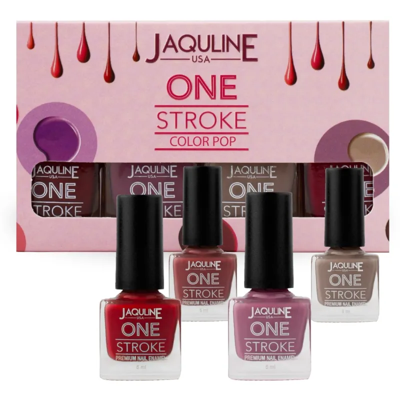 JAQULINE USA Color POP Matte Finish Nail Paint Set of 4 | Long Lasting | Chip Resistant | Highly Pigmented | Quick Dry | Cruelty Free | 5ml Each Rs. 99
