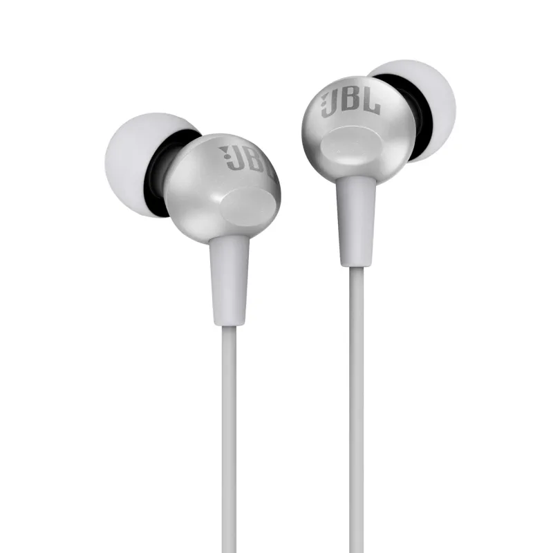 JBL C200SI, Premium in Ear Wired Earphones with Mic, Signature Sound, One Button Multi-Function Remote, Premium Metallic Finish, Angled Earbuds for Rs. 649