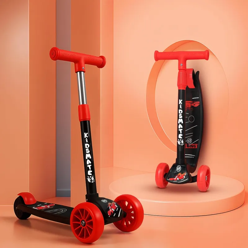 Kidsmate Cruiser Kick Scooter for Kids with Broad Wheels | 3-Wheel Skate Scooter for Boys & Girls of Ages 2-12 Years | Level Adjustable Height, and Rs. 699