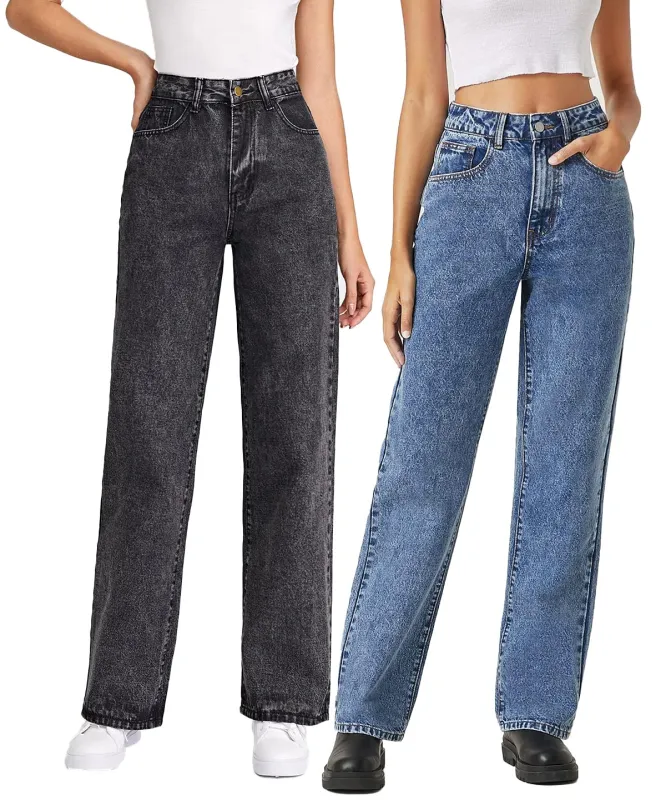 KOTTY Women’s 2X Denim Fusion One Pack,Two Timeless Styles High Rise Pack of 2 Jeans Rs. 599