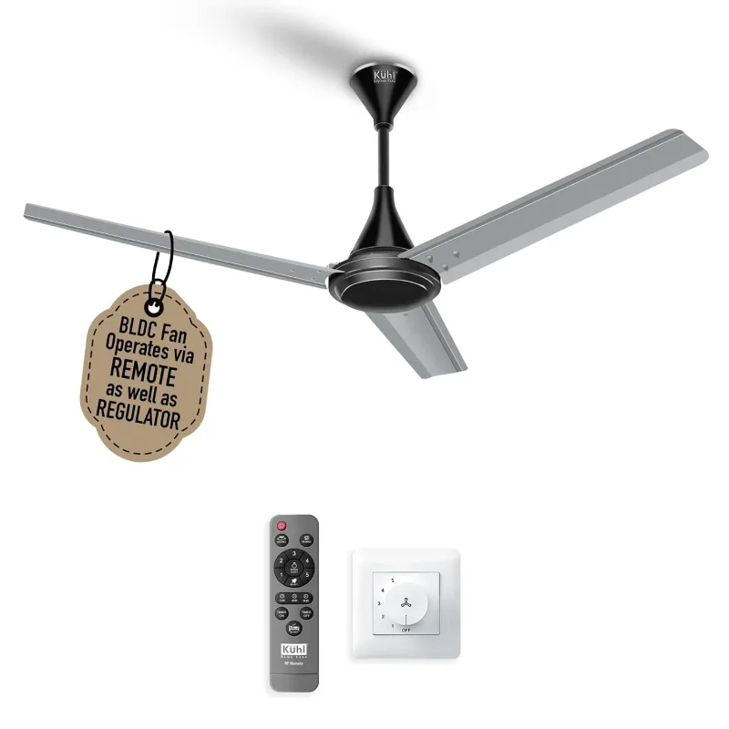 KUHL Fest B1 1200mm BEE 5-Star BLDC Ceiling Fan | 28W Energy Saving (Up to 65%) | High Airflow & Low Noise | Remote as well as Regulator Operated | 5 Rs. 1999