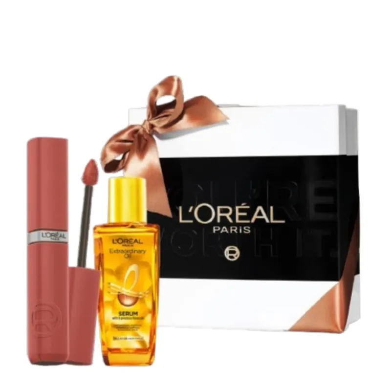 L’Oreal Paris You’re Worth it Gift Box – Liquid Lipstick 635 and Hair Serum 30ml Rs. 480 L’Oreal Paris You’re Worth it Gift Box – Liquid Lipstick 635 and Hair Serum 30ml Rs. 480