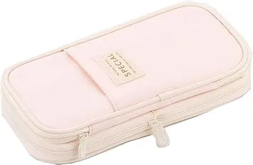 LABUK Large Capacity Pencil Case Pouch, Cute Aesthetic Big Capacity Zipper Cases Pen Portable Office Stationery Makeup Bag, Desk Organizer for Rs. 283