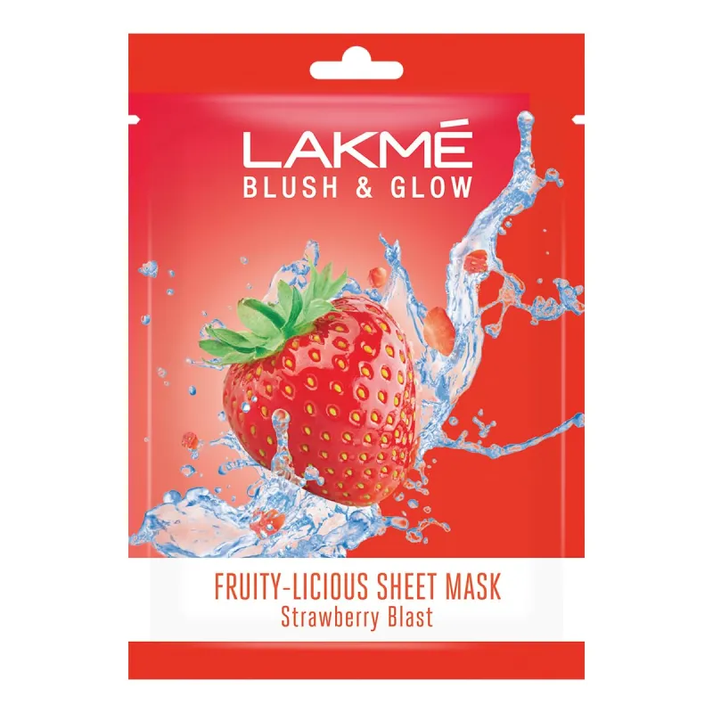 Lakme Blush & Glow Strawberry Sheet Mask|| 25 ml Rs. 45