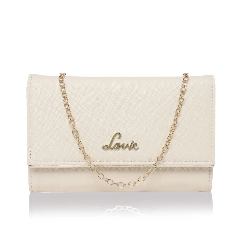 Lavie Women’s Small Framed Foldover Clutch | Detachable Chain Sling Strap | Ladies Purse Wallet Rs. 548