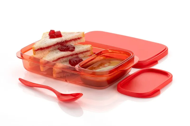 LEAWALL Unbreakable Divine Lunch Box Set Food Grade Plastic BPA-Free Storage Tiffin Dip Container & Spoon for Kids School and Adults Office Travel Rs. 119