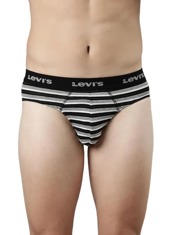 Levi’s 005 Classic Brief for Men | Cotton Stretch Fabric | Striped Men’s Underwear | Anti-Roll Waistband | Extra Supportive Gusset | Dual Layer 3D Rs. 151