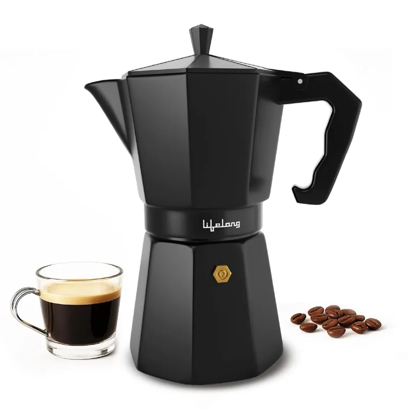 Lifelong 2-in-1 Moka Pot 300ml Coffee Maker | 6 Cup Stovetop & Induction Espresso Maker | Coffee Maker for Home | South Indian Kaapi Maker | For Rs. 699