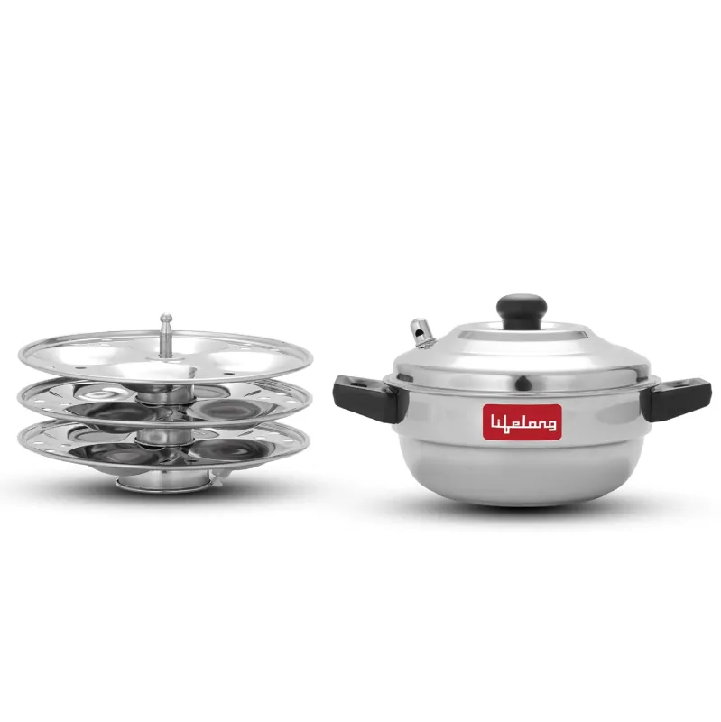 Lifelong Idli Cooker 3 Plate | 12 idlis | Stainless Steel Idli Cooker, Induction and Gas Stove Compatible Idli Maker 5415 Cubic Centimeter Rs. 549