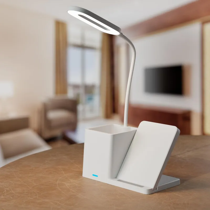 Lifelong LED Desk Lamp with Wireless Charging & Pen Holder | 3 Adjustable Brightness Mode, Eye-Caring Touch Control Table Lamp | 360 Flexible Rs. 699