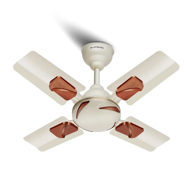 LONGWAY Creta P1 600 mm/24 inch Ultra High Speed 4 Blade Anti-Dust Decorative Star Rated Ceiling Fan (Ivory, Pack of 1). Rs. 1049