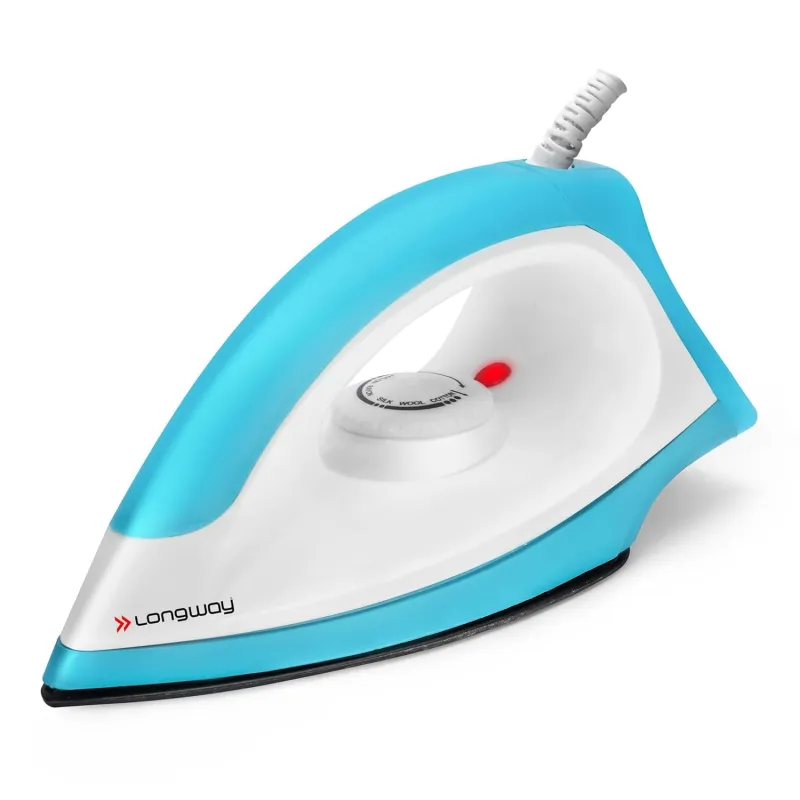 Longway Kwid Light Weight Non-Stick Teflon Coated Dry Iron, Electric Iron for Clothes | 2 Year Warranty| (1100 Watt, Blue) Rs. 388