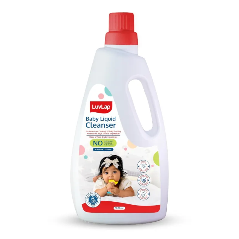 LuvLap Baby Liquid Cleanser 1000ml, For cleaning feeding bottle, cutlery, toys, fruits & vegetables, Kills 99.9% Germs, pH Balanced Dermatologically Rs. 247