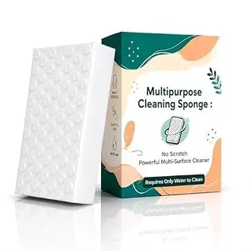 Magic Cleaning Sponge Pack of 2 | Multipurpose Melamine Foam Cleaner | Removes Tough Stains with Water | Kitchen, Bathroom, Walls & Shoes Rs. 94