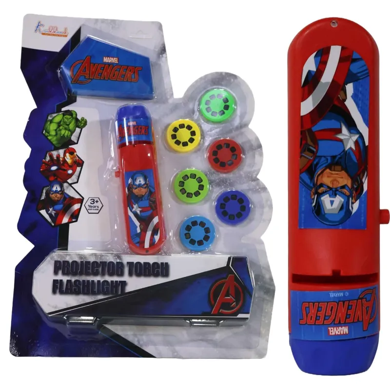Marvel Avenger Projector Torch – Handheld LightBattery Operated, Flashlight with Projections of Marvel Hero’s | Drawing Projector Set | Creative Rs. 178