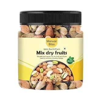 MarwarBites Premium Mixed Dry Fruits 1kg | Almonds, Cashews, Raisins & Pistachios | Crunchy & Naturally Delicious | Healthy Dry Fruit Snack Rs. 389
