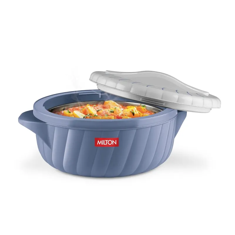 Milton Flora 1000 Insulated Inner Steel Casserole for Roti, 630 ml, Hot Box for Kitchen, Hot Pot with Lid, Chapati Box, Roti Casserole, Serving Rs. 227