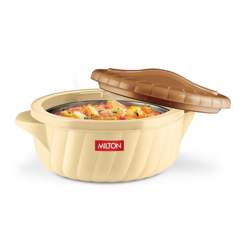 Milton Flora 1500 Insulated Inner Steel Casserole for Roti, 1050 ml, Hot Box for Kitchen, Hot Pot with Lid, Chapati Box, Roti Casserole, Serving Rs. 300