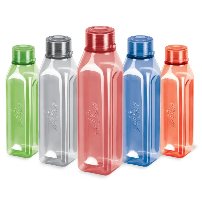 MILTON Prime 1000 Pet Water Bottle, Set of 5, 1 Litre Each, Assorted | BPA Free | 100% Leak Proof | Office Bottle | Gym Bottle | Home | Kitchen | Travel Bottle | Hiking | Treking Bottle Rs. 365